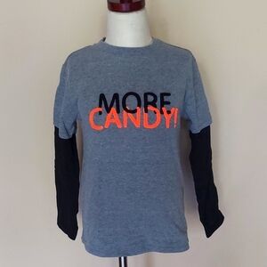 Cat & Jack Raglan Long sleeve Halloween More Candy Shirt -size S (6/7)